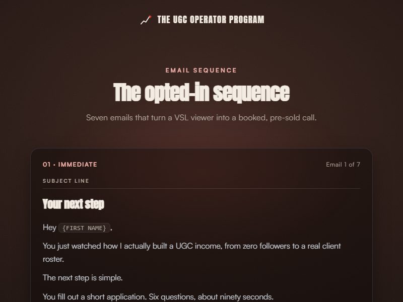 Opted-in sequence preview