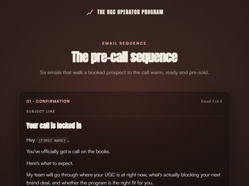 Pre-call sequence preview