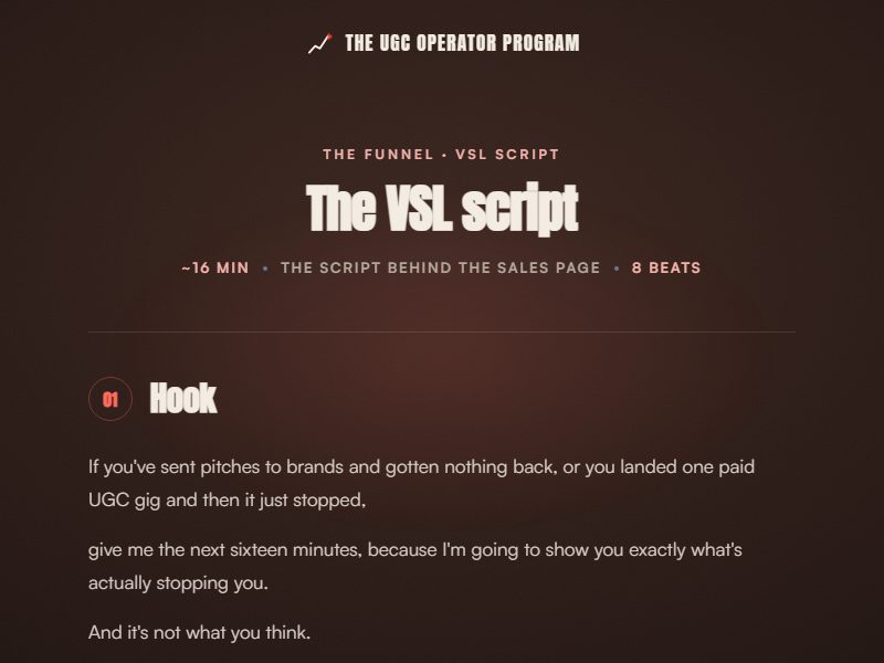 VSL script preview
